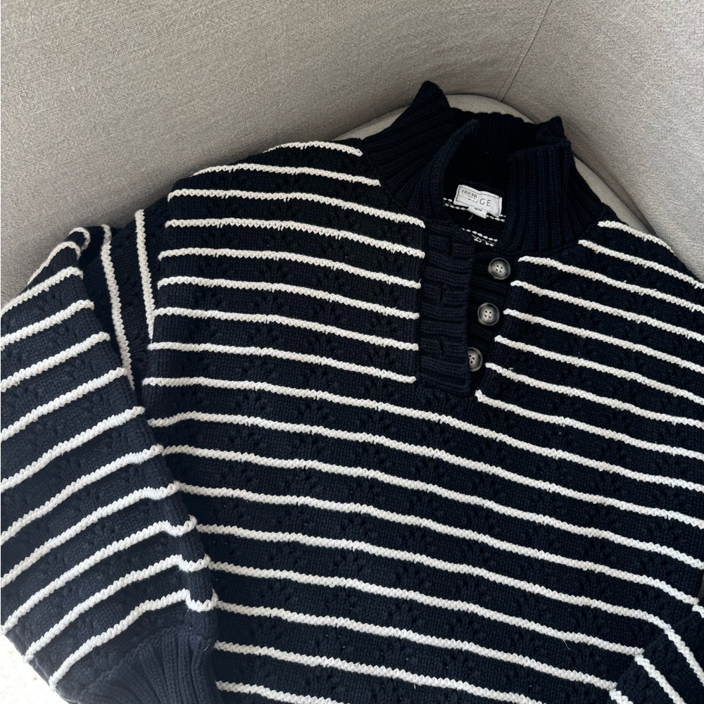 Sage The Label Striped Button-Up Sweater | Anthropologie - Picture 4 of 4